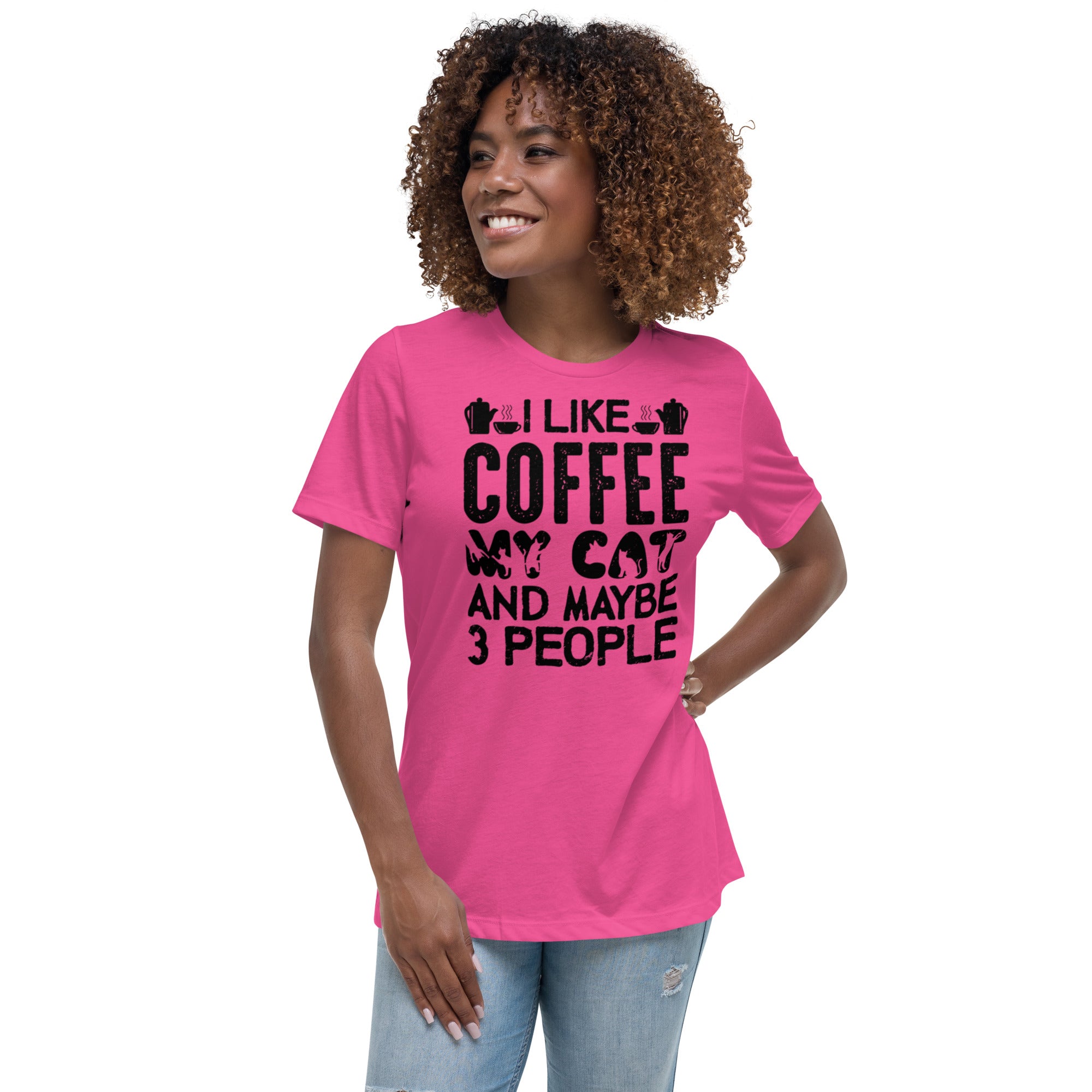 Coffee and Cats Women's Relaxed T-Shirt